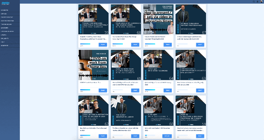 Screen Shot Academy Webinars
